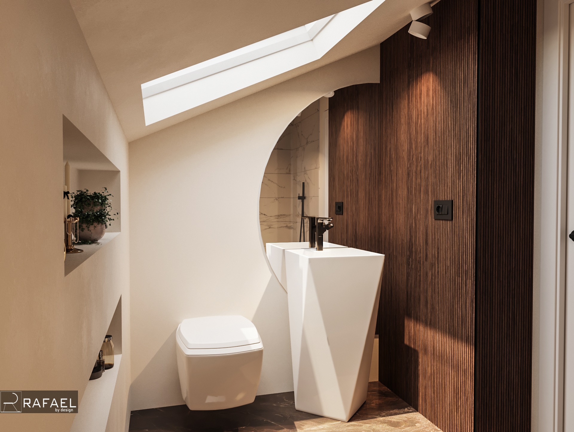 Amenajare Baie Mansardă | RbyD 029 - Imagine principală proiect design interior