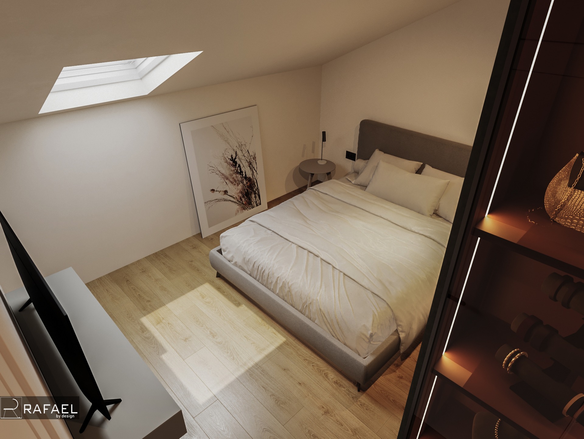 Amenajare Dormitor Mansardă | RbyD 029 - Imagine 3 proiect design interior