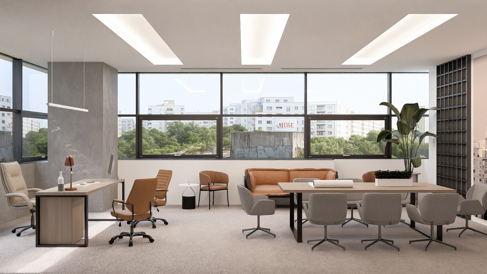 Amenajare Birou Administrativ Clădire Birouri | RbyD 059 - Imagine principală proiect design interior