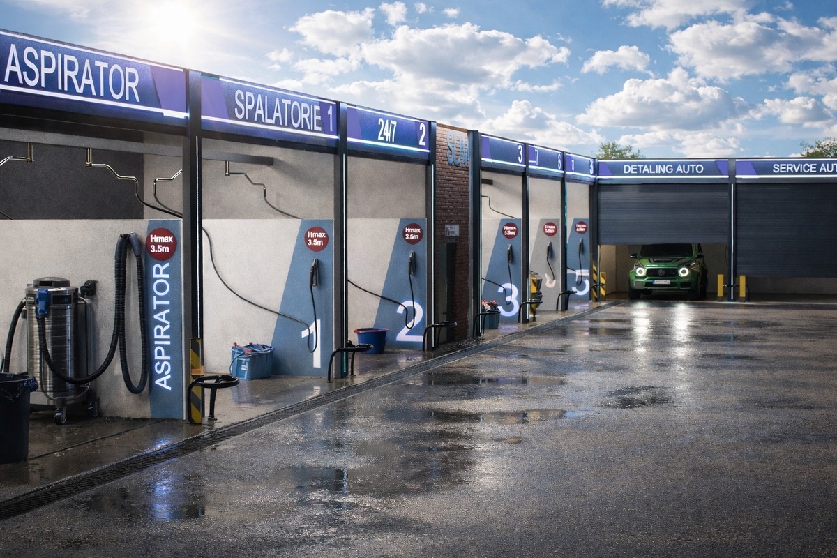 Amenajare Spălătorie Auto | RbyD 068 - Proiect Exterior în Oradea, România (2 fotografii)