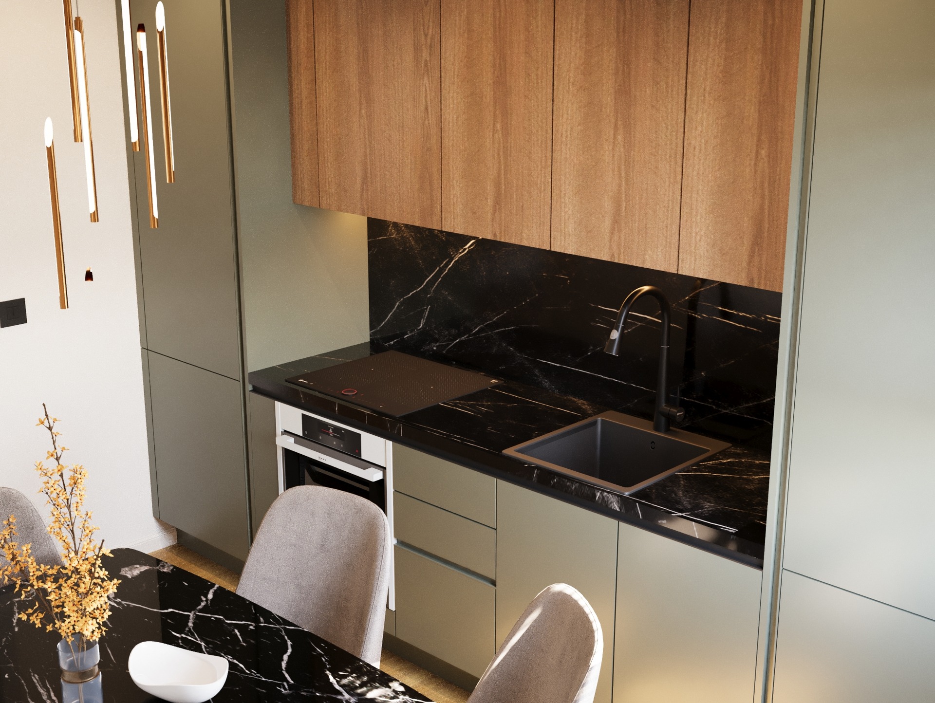 Amenajare Bucătărie Apartament | RbyD 052 - Imagine 3 proiect design interior