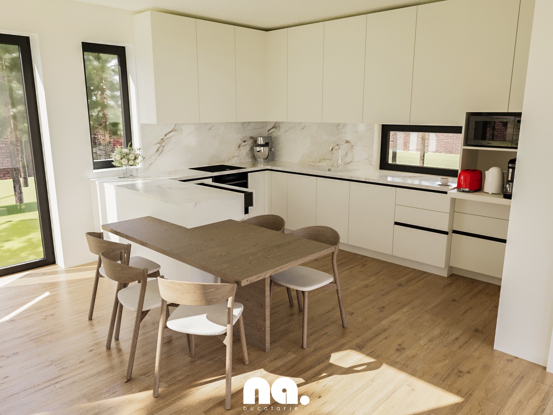 Amenajare Bucătărie Casă | RbyD 057 - Imagine 3 proiect design interior