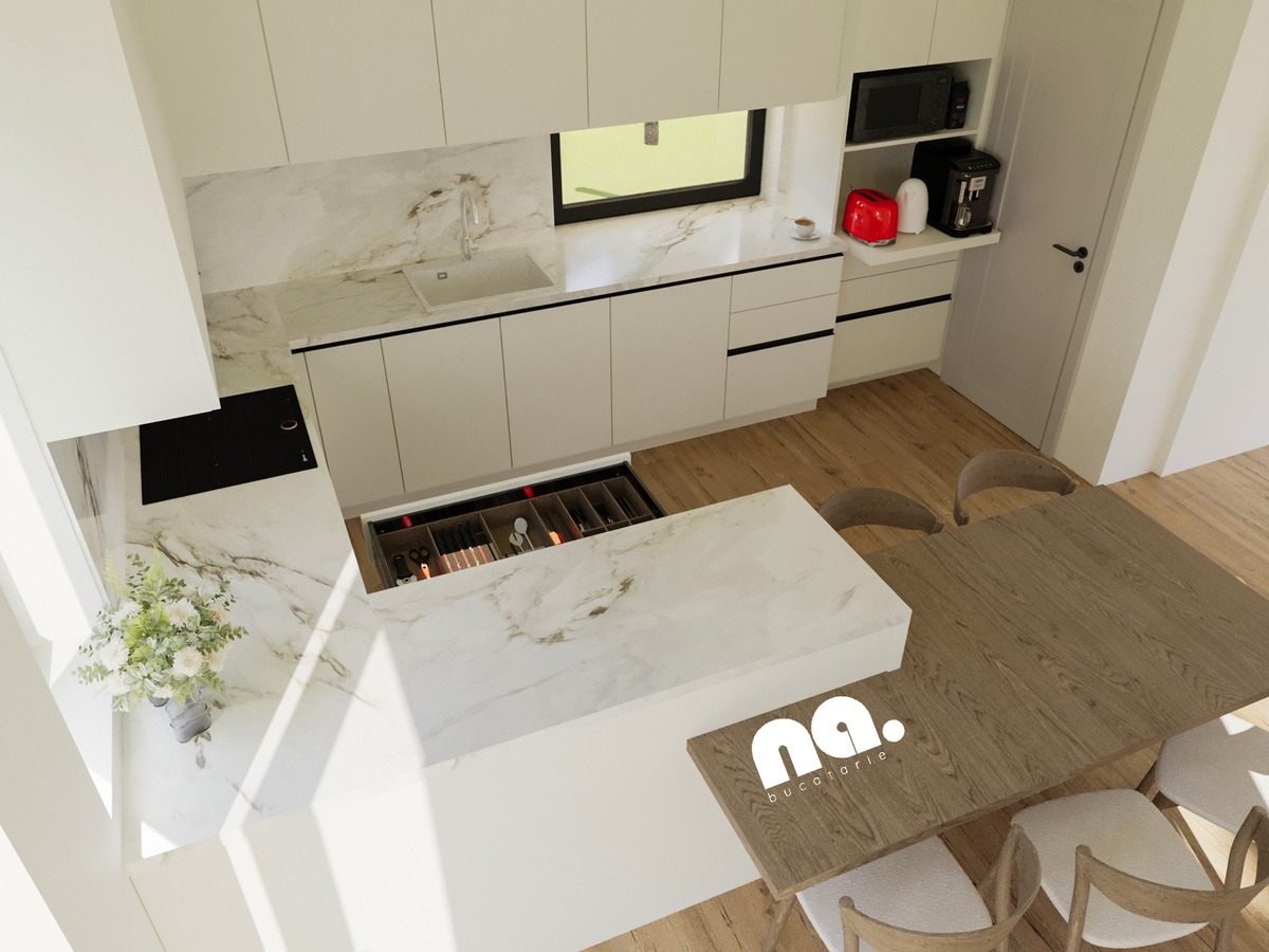 Amenajare Bucătărie Casă | RbyD 057 - Proiect Bucătărie în Timișoara, România (4 fotografii)