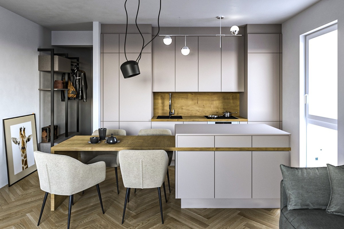 Amenajare Bucătărie Apartament | RbyD 026 - Proiect Bucătărie în Giroc, România (1 fotografii)