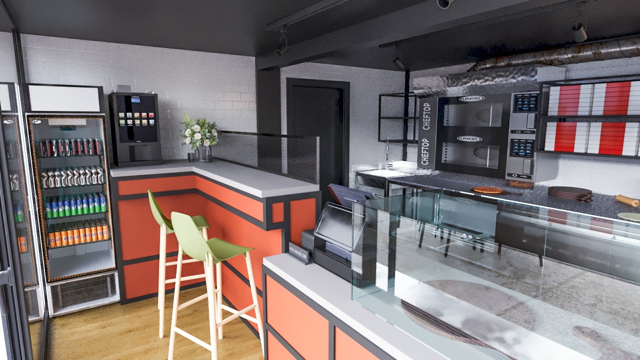 Amenajare Container Pizza | RbyD 050 - Imagine 2 proiect design interior