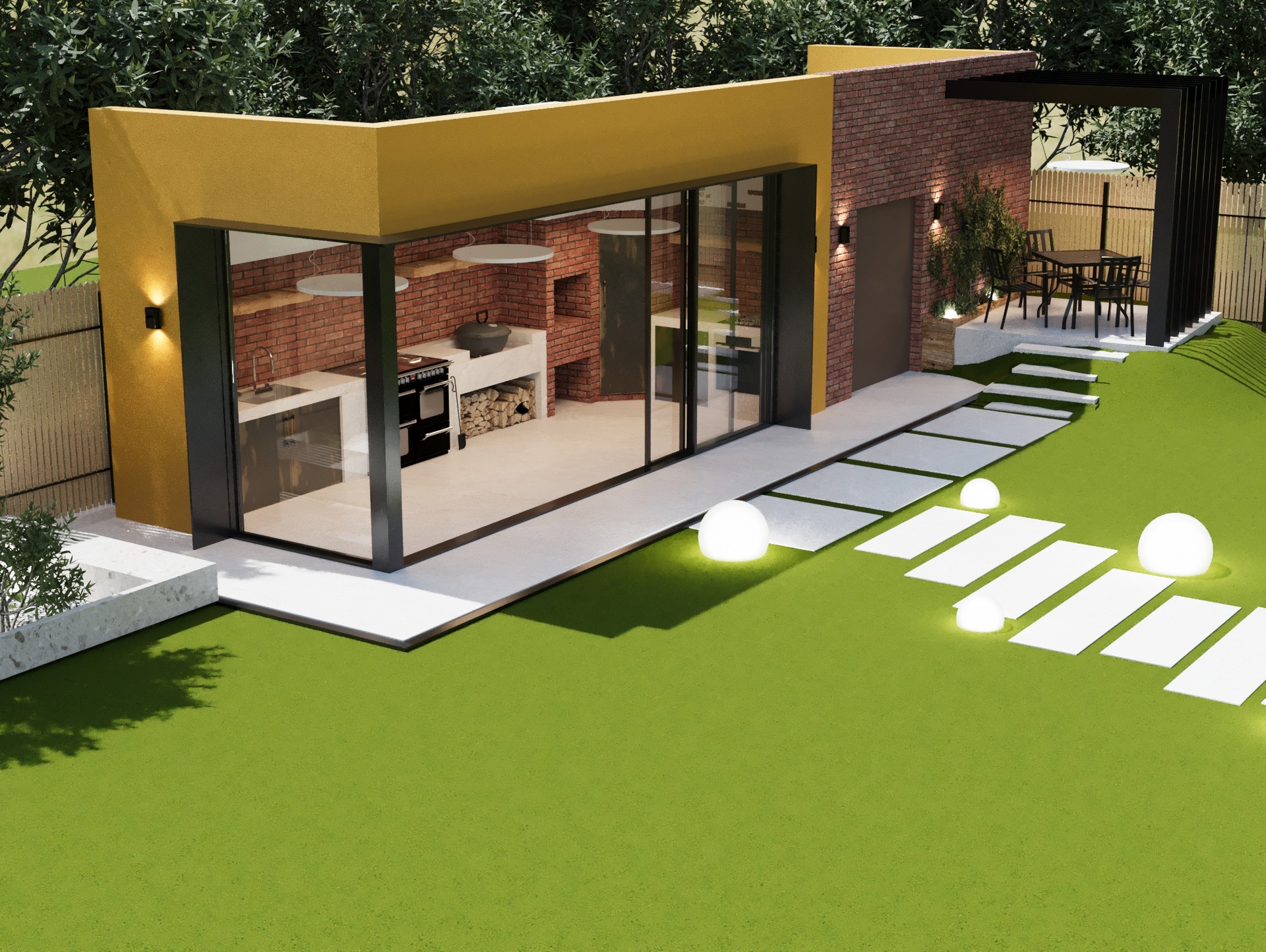 Amenajare Anexă Bucătărie de vară | RbyD 067 - Imagine 2 proiect design interior