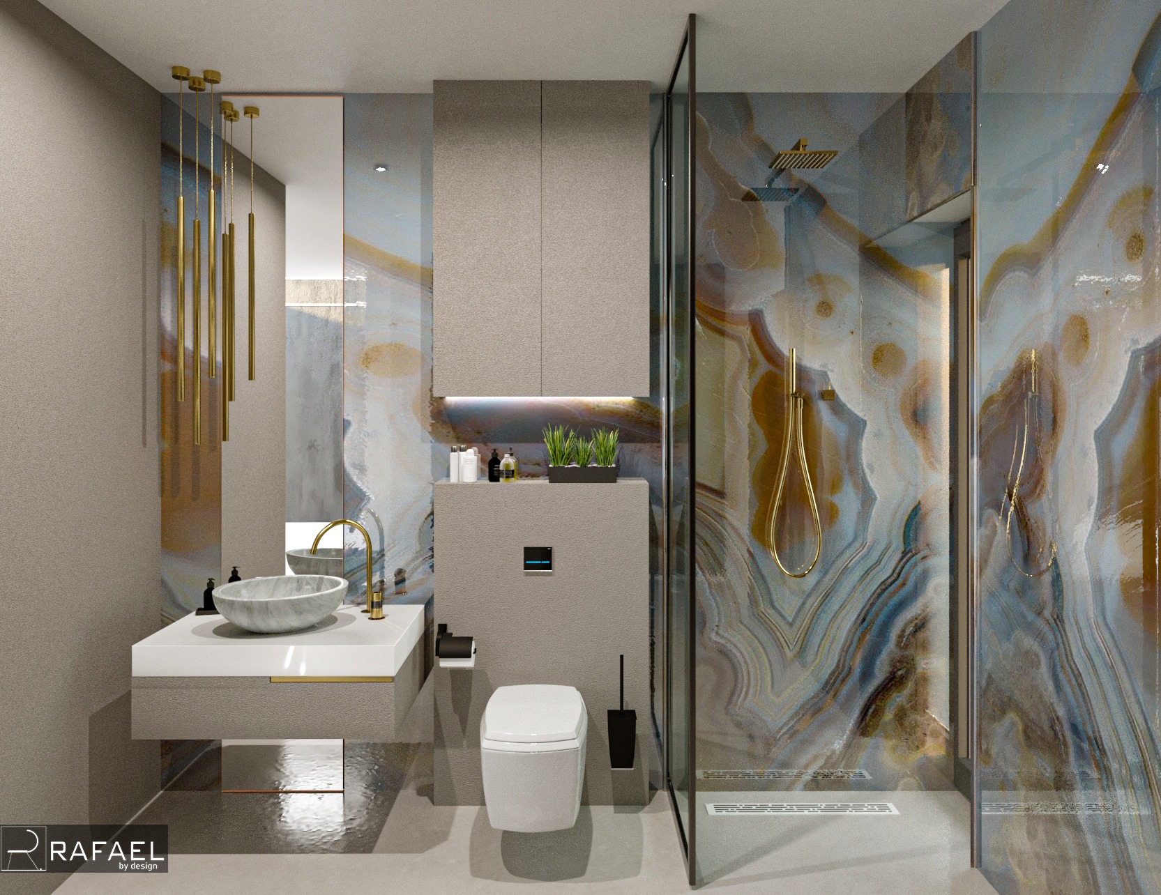 Amenajare Baie oaspeți Casă | RbyD 015 - Imagine principală proiect design interior