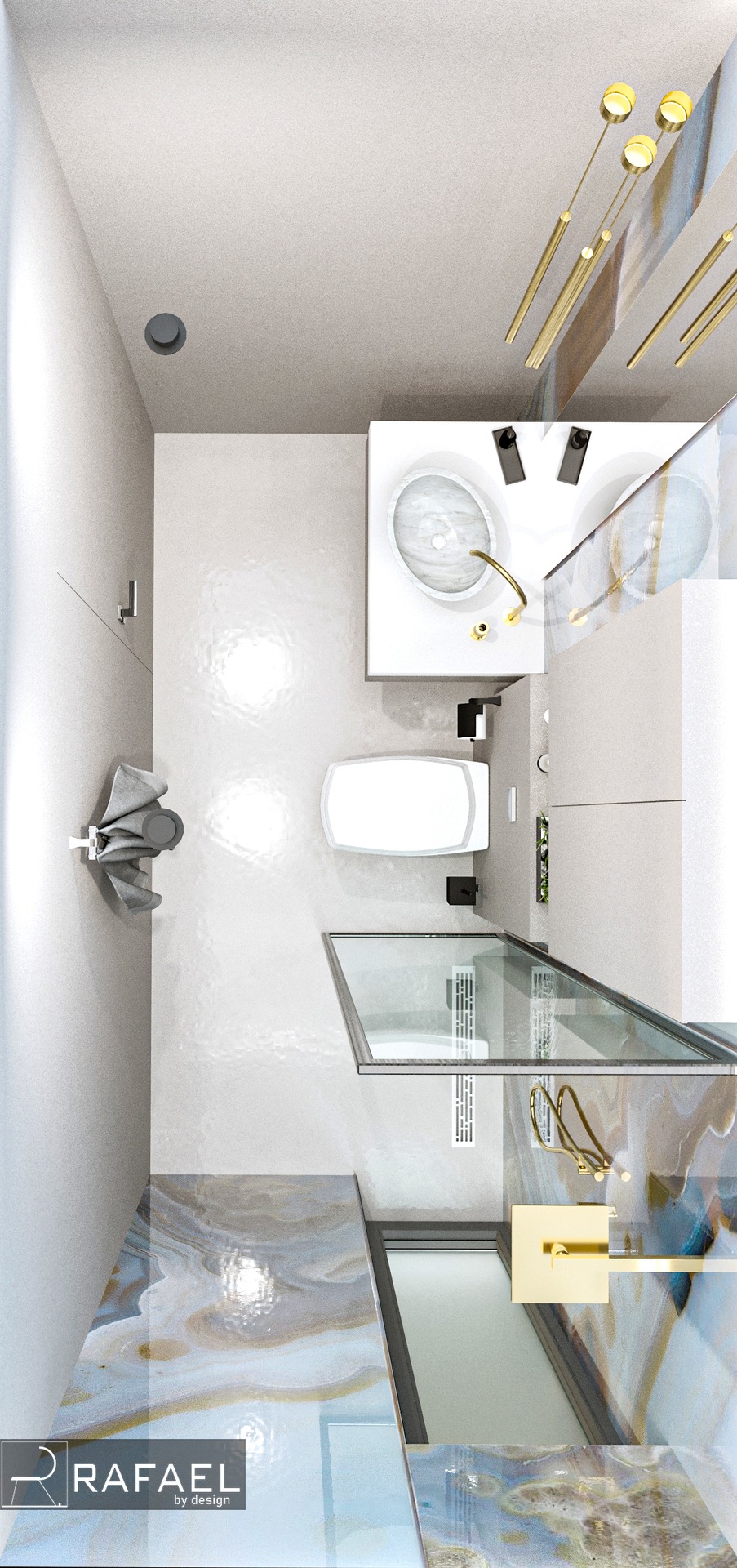 Amenajare Baie oaspeți Casă | RbyD 015 - Imagine 5 proiect design interior