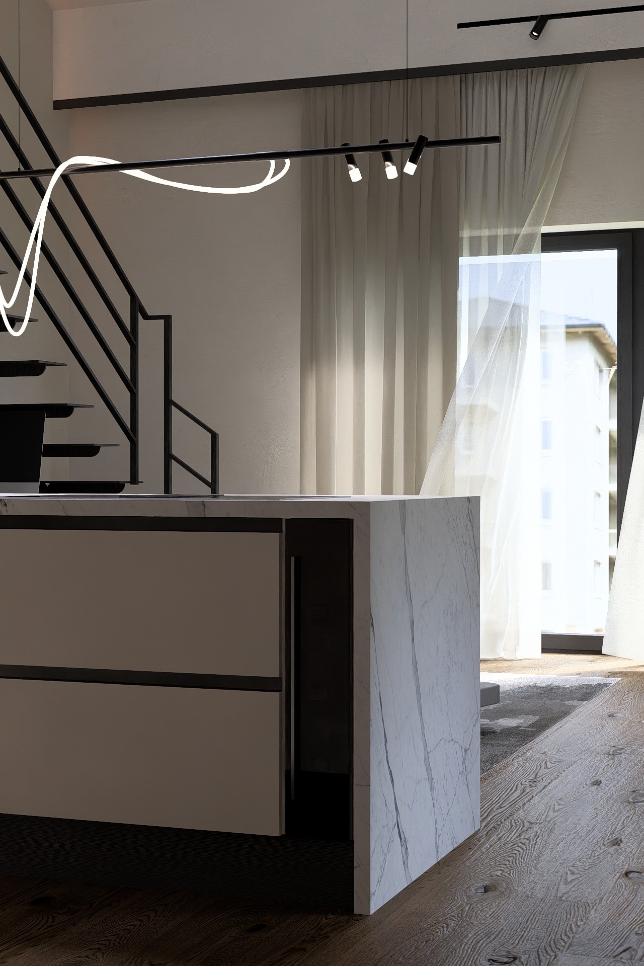 Amenajare Bucătărie Apartament | RbyD 056 - Imagine 3 proiect design interior