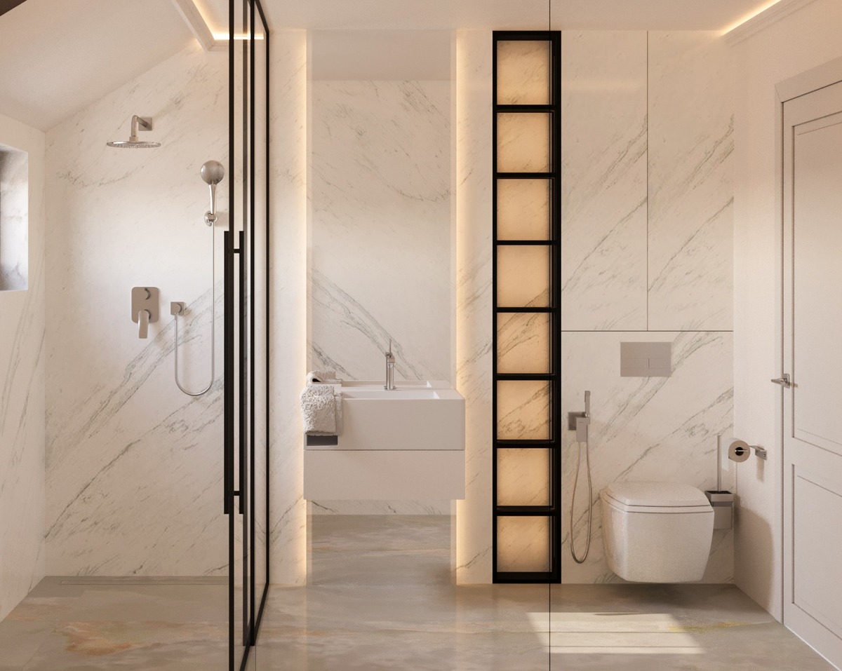 Amenajare Baie Casă | RbyD 037 - Proiect Baie în Giroc, România (2 fotografii)