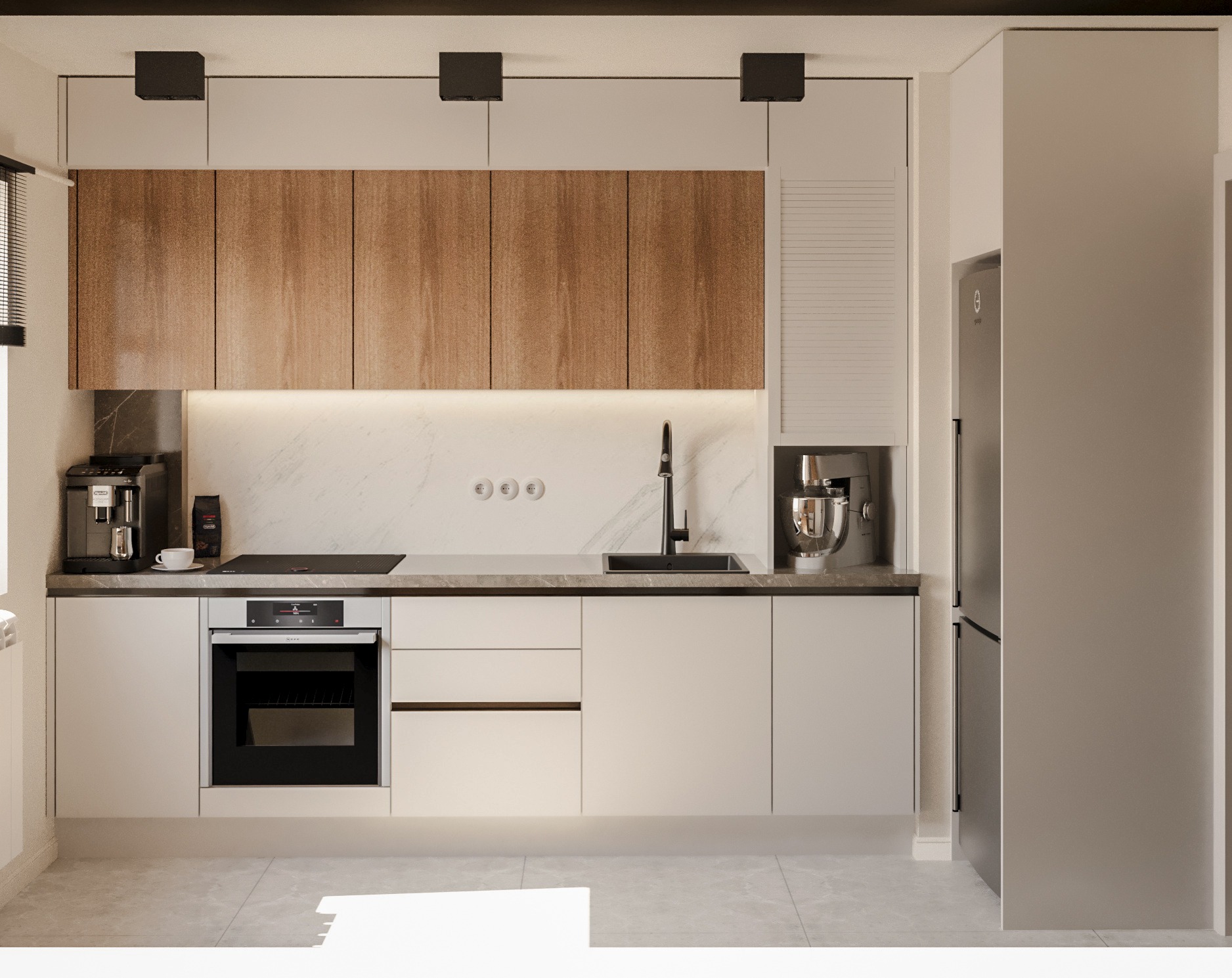 Amenajare Bucătărie Garsonieră | RbyD 066 - Imagine principală proiect design interior